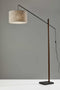 Smart Lamp - 17" X 56"  X 76.5"  Black Wood/Metal Arc Lamp