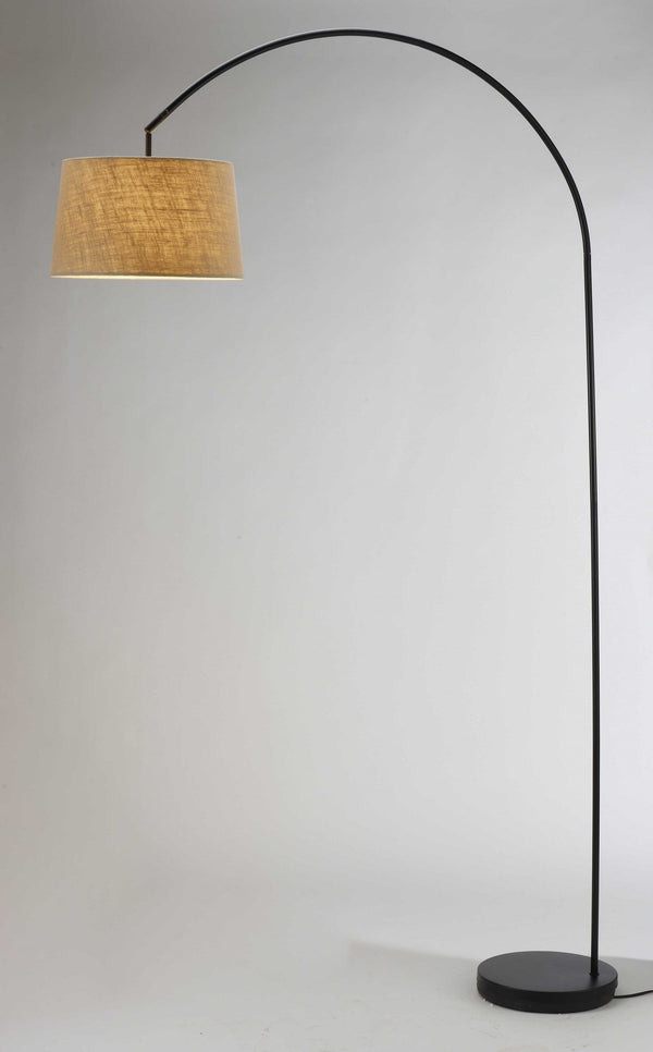 Smart Lamp - 12.5" X 53.5- 60" X 83" Black Metal Arc Lamp