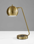 Table Lamps - 6.5" X 16.5" X 18" to 20.5" Brass Metal Charge