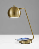 Table Lamps - 6.5" X 16.5" X 18" to 20.5" Brass Metal Charge