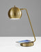 Table Lamps - 6.5" X 16.5" X 18" to 20.5" Brass Metal Charge