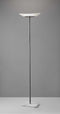 Torchiere Lamp - 16" X 16" X 71" Brushed steel Metal LED Torchiere