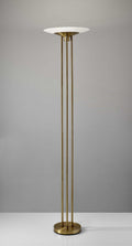 Torchiere Lamp - 16" X 16" X 71" Brass Metal LED Torchiere