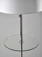 Smart Lamp - 20" X 20" X 65" Chrome Metal/Glass Shelf Floor Lamp