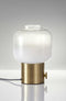 Cool Table Lamps - 8" X 8" X 12" Brass Glass Table Lamp