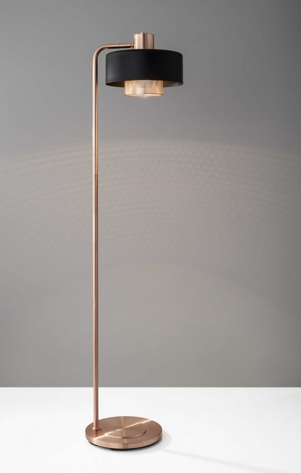 Smart Lamp - 11.5" X 14" X 60" Copper Metal Floor Lamp