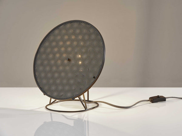 Black Lantern - 11.5" X 8.25" X 12" Black Metal Table Lantern