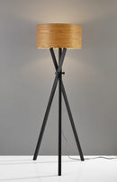 Smart Lamp - 19.5" X 19.5" X 62" Black Wood/Metal Floor Lamp