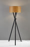 Smart Lamp - 19.5" X 19.5" X 62" Black Wood/Metal Floor Lamp