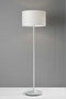 Smart Lamp - 17.75" X 17.75" X 60" White Metal Floor Lamp