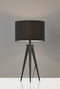 Table Lamps - 14" X 14" X 28" Black Metal Table Lamp