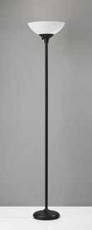 Torchiere Lamp - 13.75" X 13.75" X 71" Black Metal 300W Torchiere