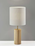 Modern Table Lamps - 13" X 13" X 30.5" Natural Wood Table Lamp