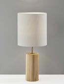 Modern Table Lamps - 13" X 13" X 30.5" Natural Wood Table Lamp