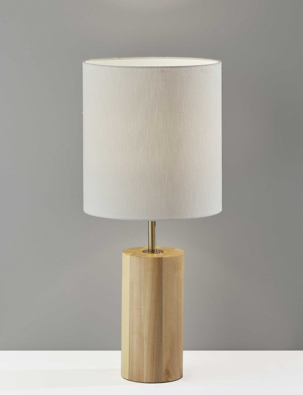 Modern Table Lamps - 13" X 13" X 30.5" Natural Wood Table Lamp