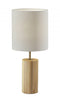 Modern Table Lamps - 13" X 13" X 30.5" Natural Wood Table Lamp