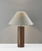 Modern Table Lamps - 18" X 18" X 25.5" Walnut Wood Table Lamp