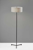Decorative Lamps - 16" X 16" X 60" Black Metal Floor Lamp
