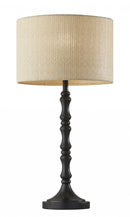 Rustic Table Lamps - 13" X 13" X 26" Black Polyresin Table Lamp