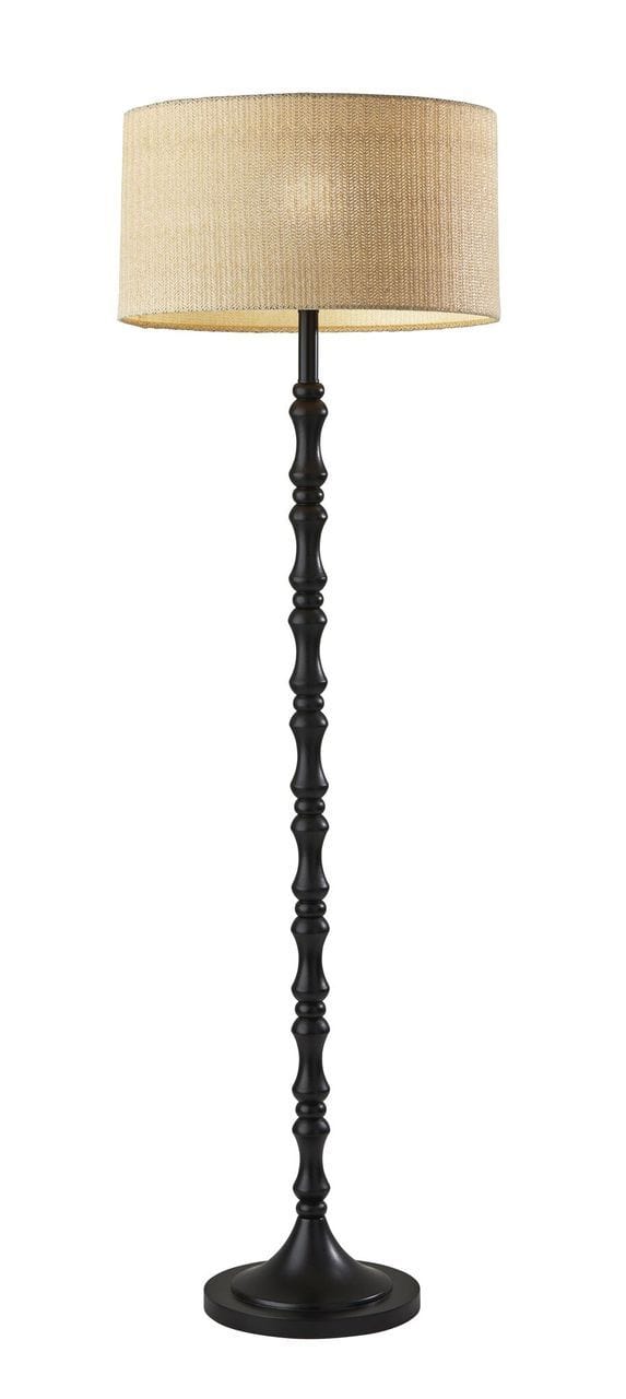 Decorative Lamps - 18.5" X 18.5" X 59.5" Black Polyresin Floor Lamp