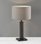 Rustic Table Lamps - 15.5" X 15.5" X 27.75" Black Wood Table Lamp