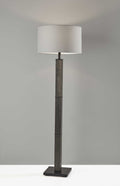 Decorative Lamps - 18" X 18" X 61.5" Black Wood Floor Lamp