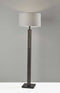 Decorative Lamps - 18" X 18" X 61.5" Black Wood Floor Lamp