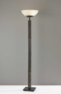 Torchiere Lamp - 16" X 16" X 72.5" Black Wood 300 Watt Torchiere