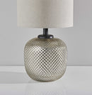 End Table Lamps - 11" X 11" X 21.25" Bronze Metal Table Lamp w. Night Light