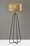 Decorative Lamps - 19" X 19" X 58" Bronze Shade Floor Lamp