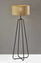 Decorative Lamps - 19" X 19" X 58" Bronze Shade Floor Lamp