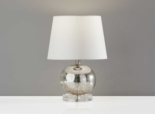 Modern Table Lamps - 10" X 10" X 15" Silver  Table Lamp
