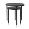 Nest of Tables - 20.25" X 20.25" X 21.75" Black  Large Nesting Tables