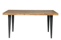 Kitchen and Dining Room Tables - 38" X 72" X 36" Natural Acacia Wood Metal Rectangle Counter Height Dining Table