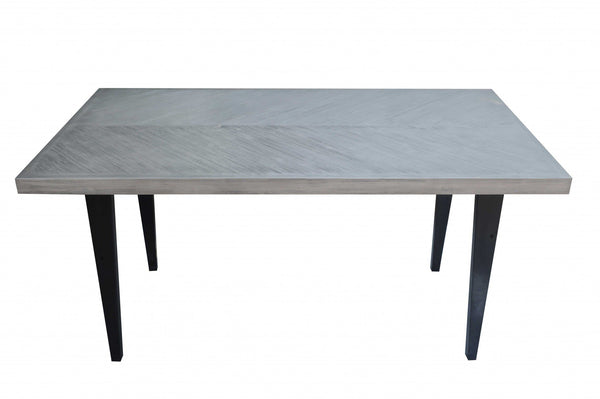 Kitchen and Dining Room Tables - 38" X 72" X 36" Black Acacia Top Metal Rectangle Counter Height Dining Table