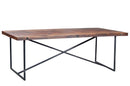 Kitchen and Dining Room Tables - 35" X 64" X 29" Black Recycled Reclaimed Wood Dining Table