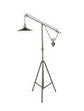 Light Lamp - 14" X 30" X 65" Brass Metal Floor Lamp