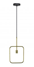 Light Lamp - 2" X 11" X 19" Matte Brass Iron Pendant Lamp