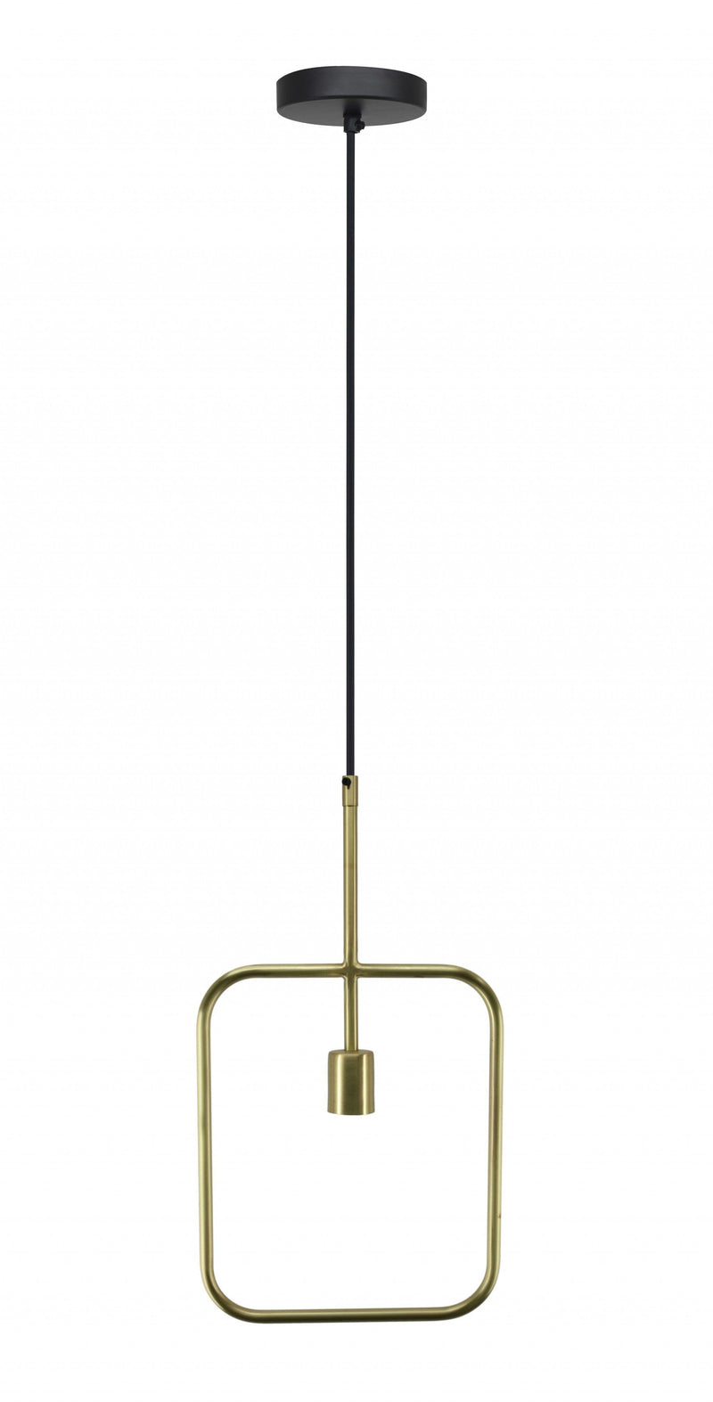 Light Lamp - 2" X 11" X 19" Matte Brass Iron Pendant Lamp