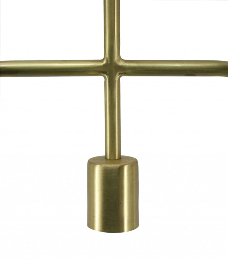 Light Lamp - 2" X 11" X 19" Matte Brass Iron Pendant Lamp