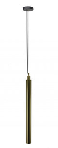 Light Lamp - 3" X 3" X 39" G Brass Galvanised Iron Pendant Lamp