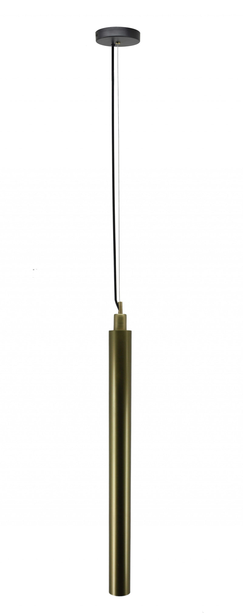 Light Lamp - 3" X 3" X 39" G Brass Galvanised Iron Pendant Lamp