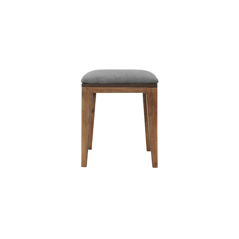 Counter Stools - 14" X 14" X 17" Metal Base Acacia Wood Stool
