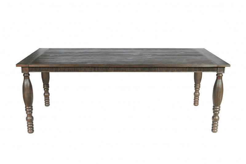 Kitchen and Dining Room Tables - 34" X 65" X 30" Dark Brown Pine Wood Small Dining Table