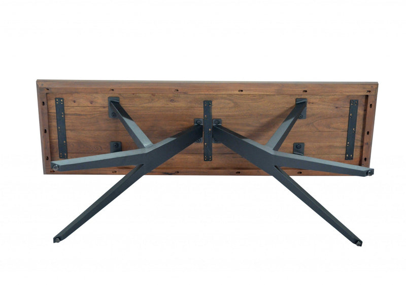 Console Tables - 18" X 60" X 30" Brown/Black Wood Metal Console