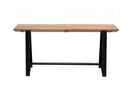 Console Tables - 16" X 60" X 31" Natural Wood Metal Console