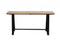 Console Tables - 16" X 60" X 31" Natural Wood Metal Console