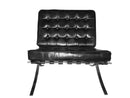 Leather Chair - 32" X 30" X 35" Black Full Leather Fireproof Foam Chair