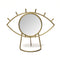 Smart Mirror - 14" X 6" X 11.5" Gold Metal Mirror Eye Tabletop Mirror
