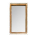 Smart Mirror - 16.5" X 1.5" X 27" White Natural Mirror Woos Mdf Mirror